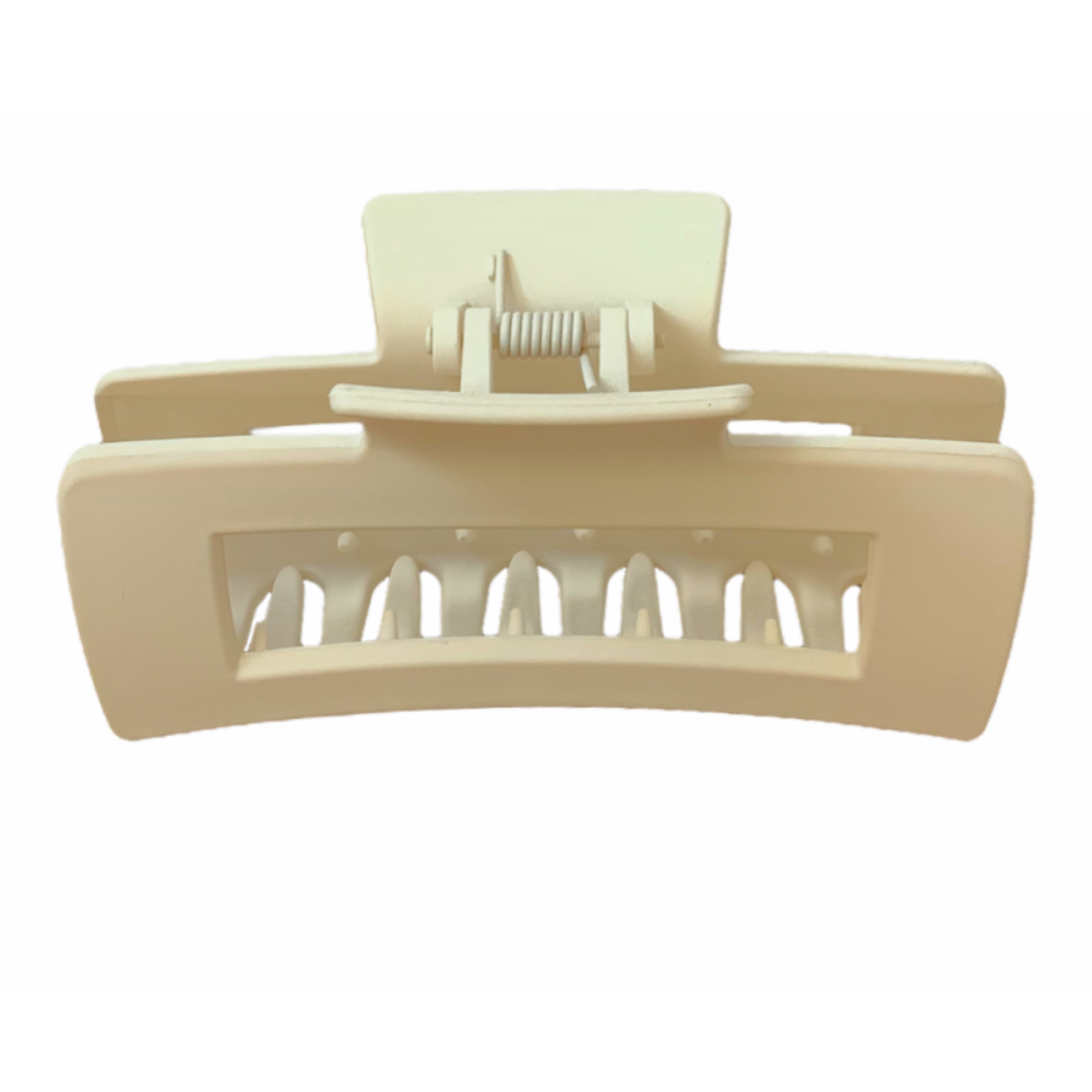 Rectangle Hair clip -Ivory