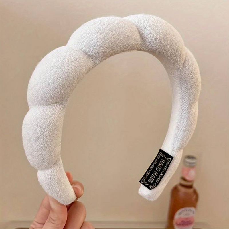 Womans Towel Headband-White