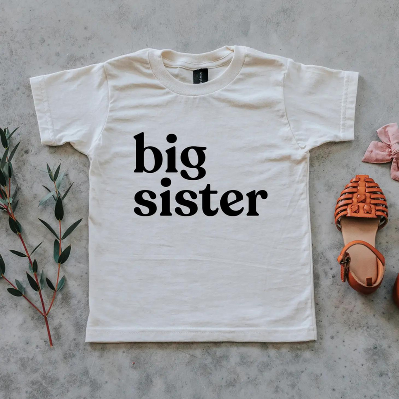 Big Sister Cream Organic Kids Tee