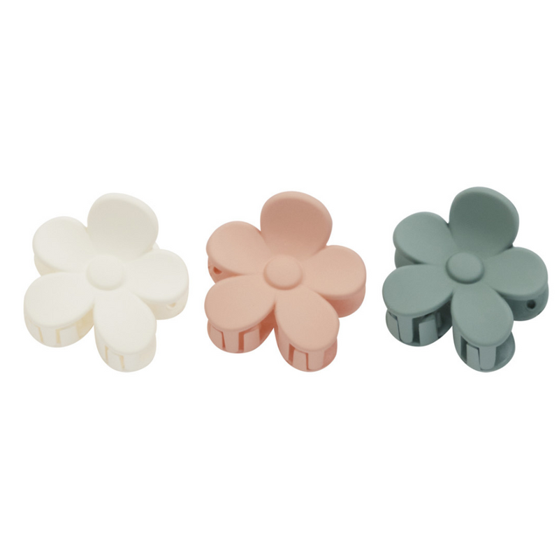 Flower Clip set || Aqua, Ivory, Blush
