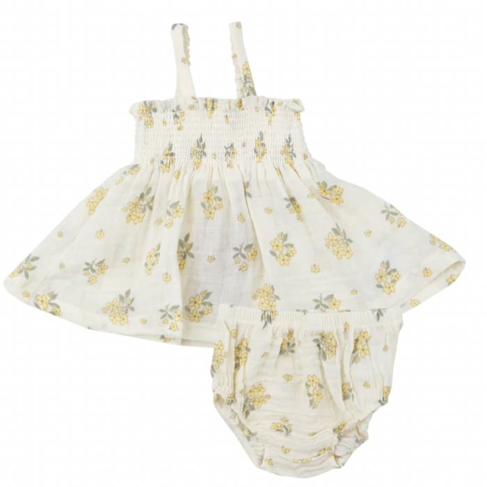 Smocked Top & Bloomer- Buttercup Bouquets