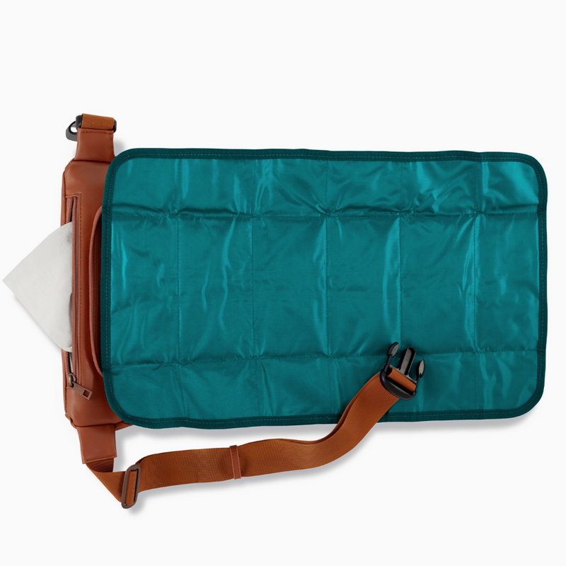 Diaper Belt Bag-Brown Vegan Leather
