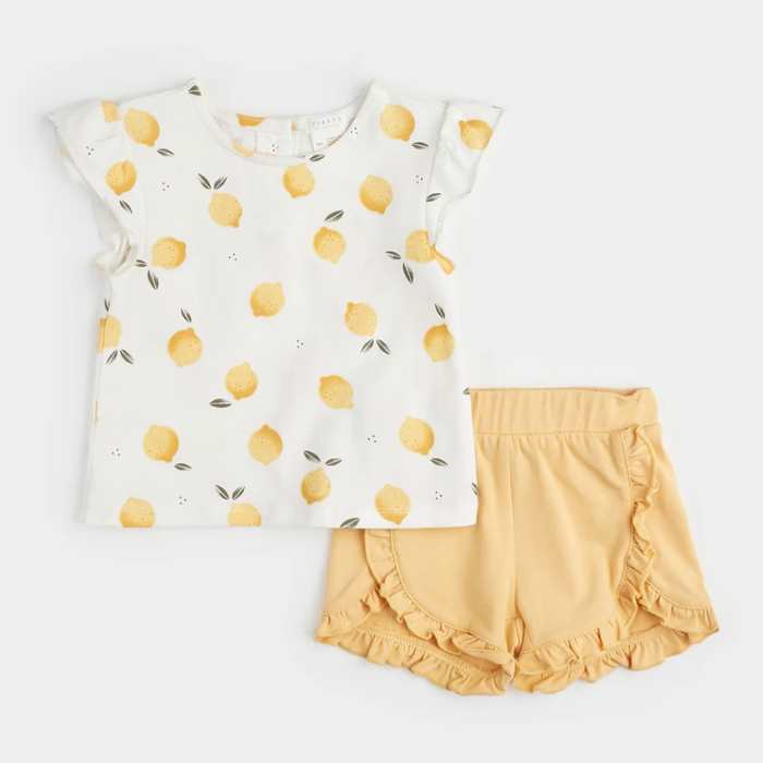 Lemon  Shorts Set