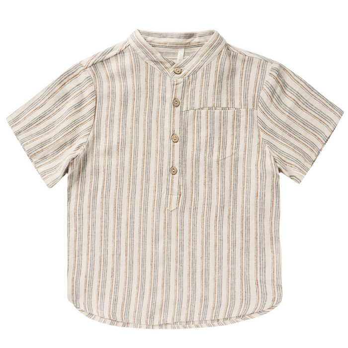 Short Sleeve Mason Shirt || Nautical Stripe