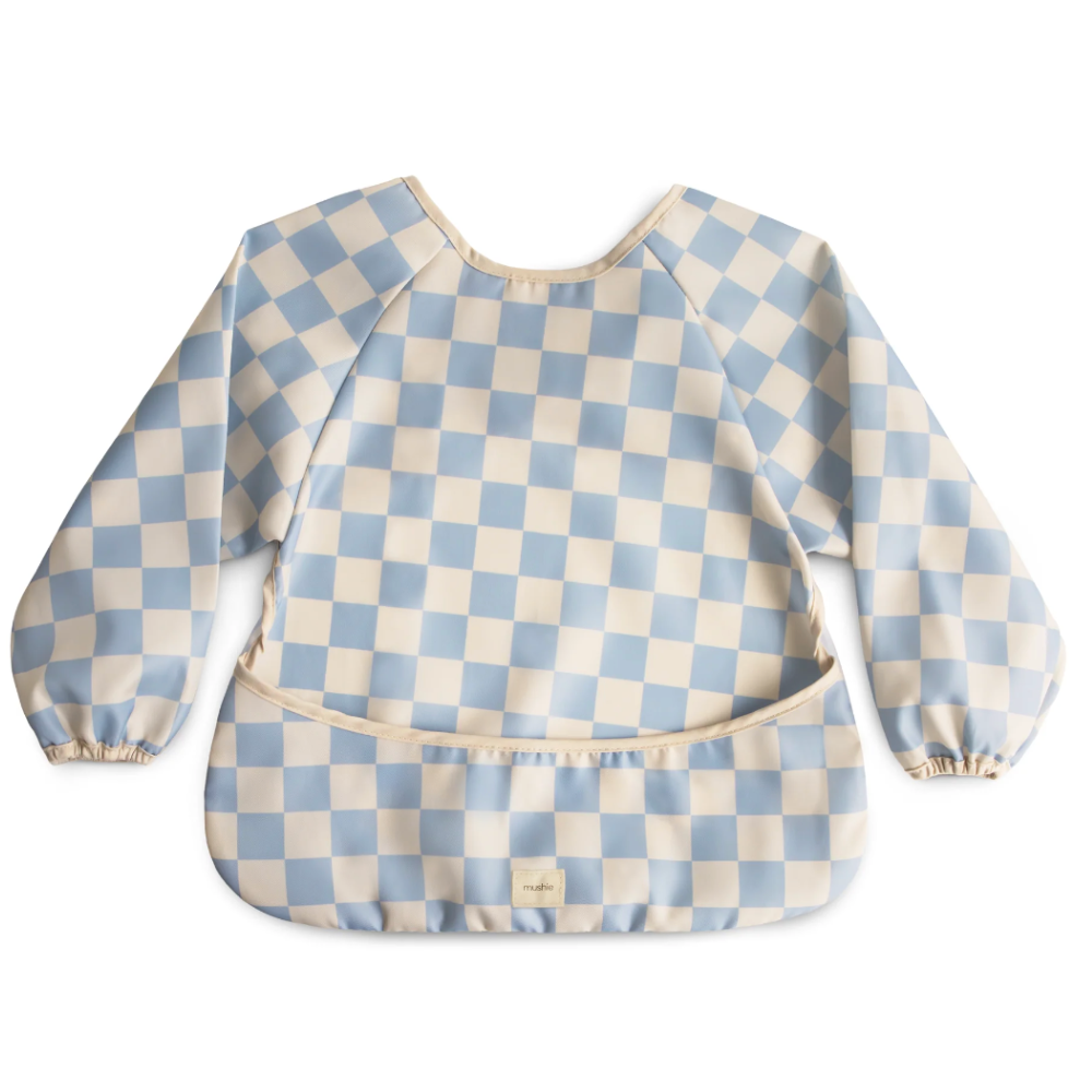 Long Sleeve Bib -Blue Check