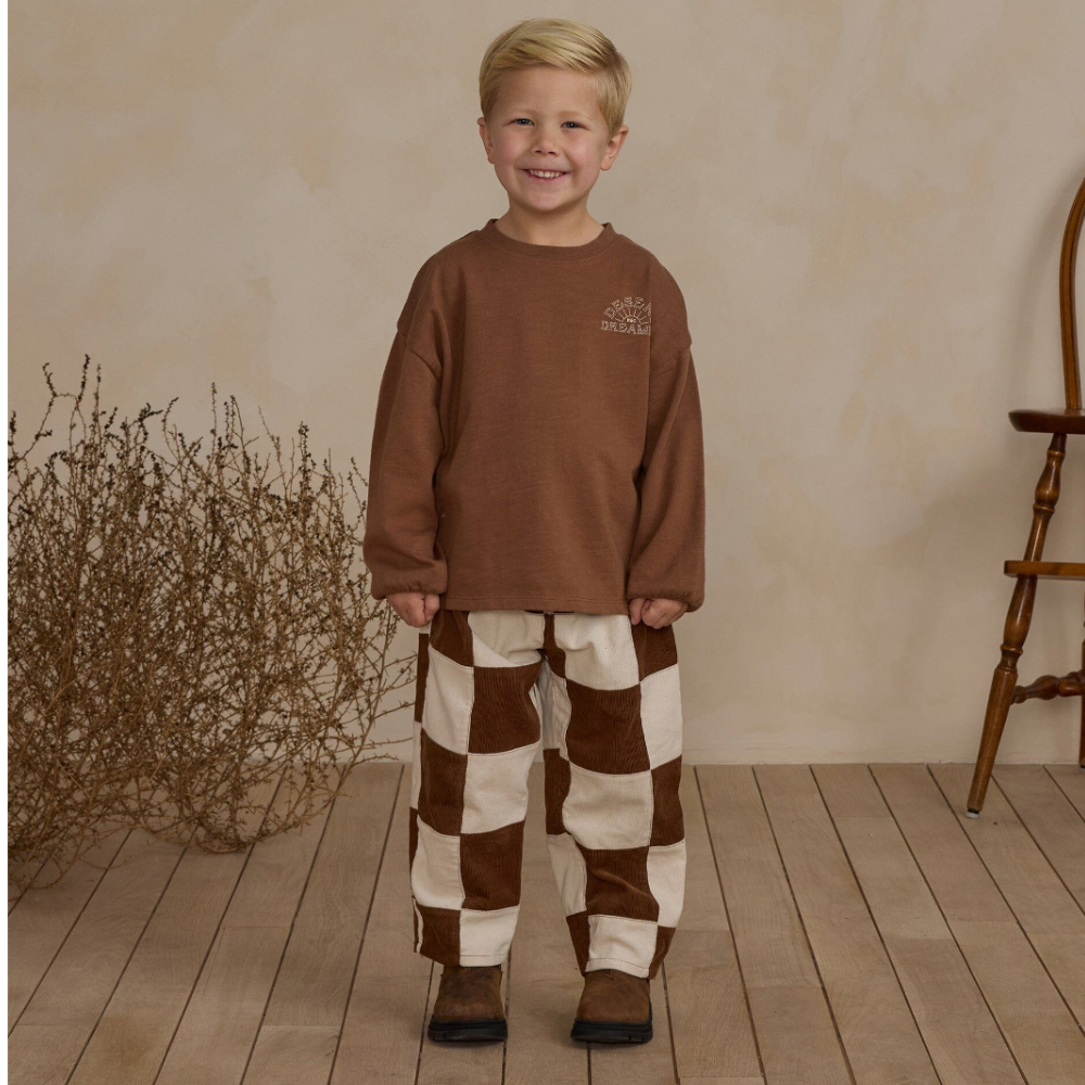 Baggy Cord Pant | Saddle Check (2/3T)