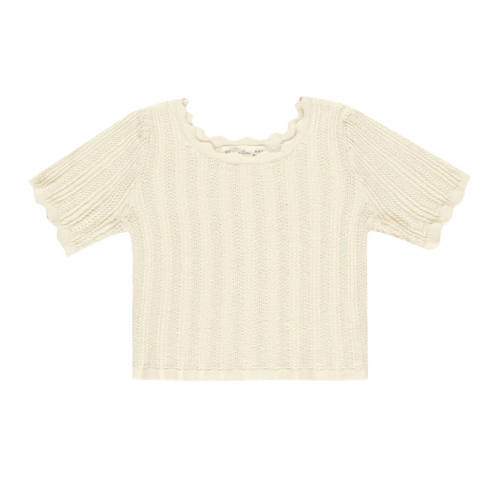 Scallop Tee in Natural