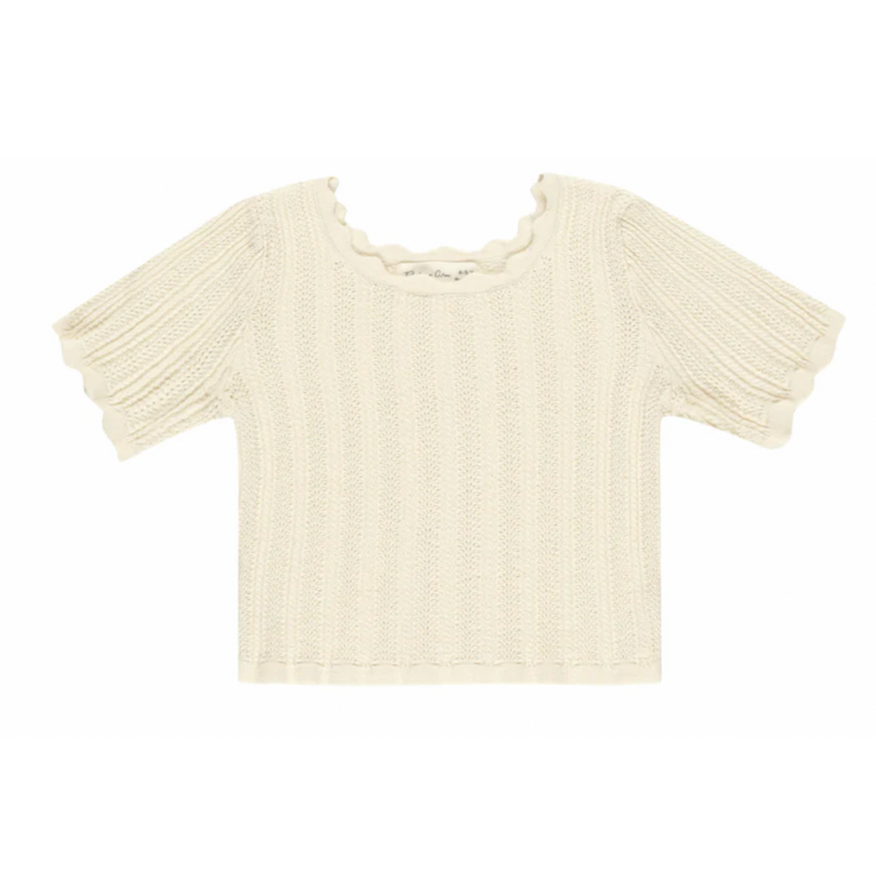 Scallop Tee in Natural