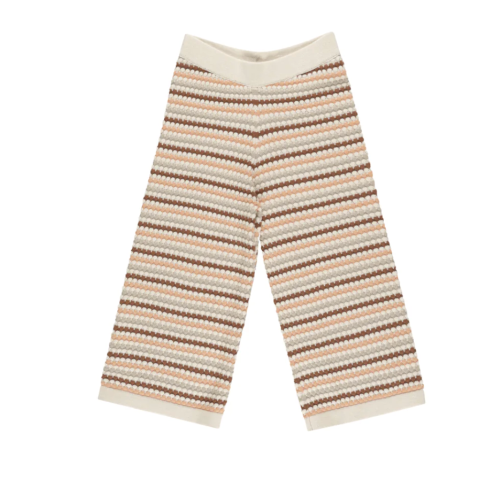 Honeycomb Stripe Boxy Crop Sweater & Pant SET