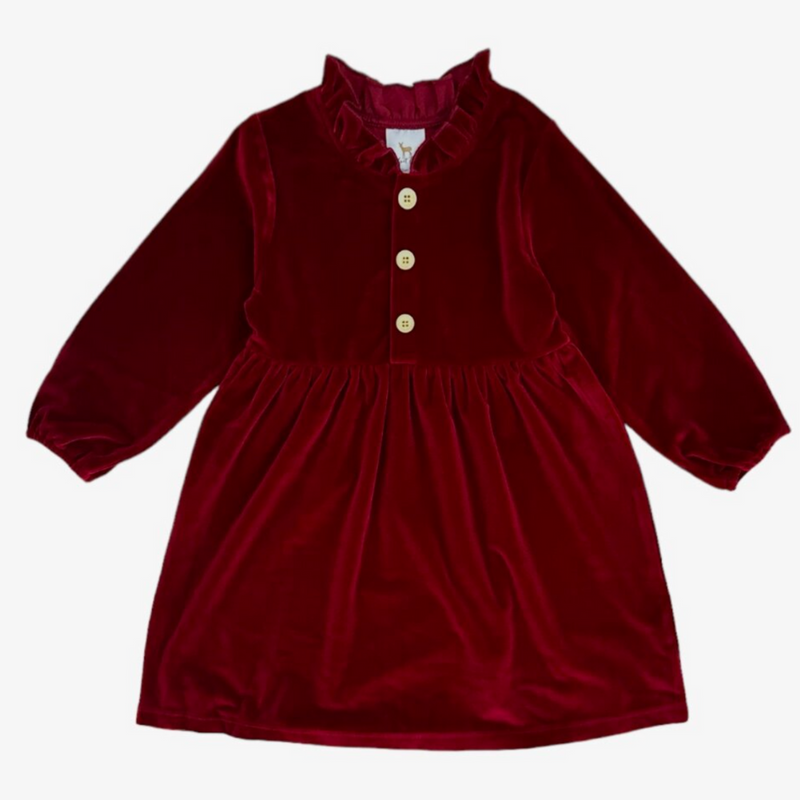 samantha dress || cranberry velvet