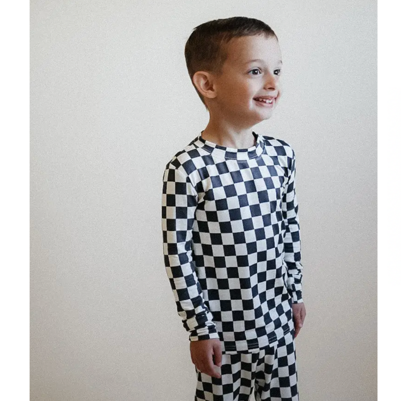 Black Checkerboard Sleepy Set