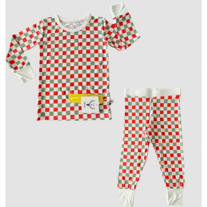 Christmas Checkerboard PJ Set