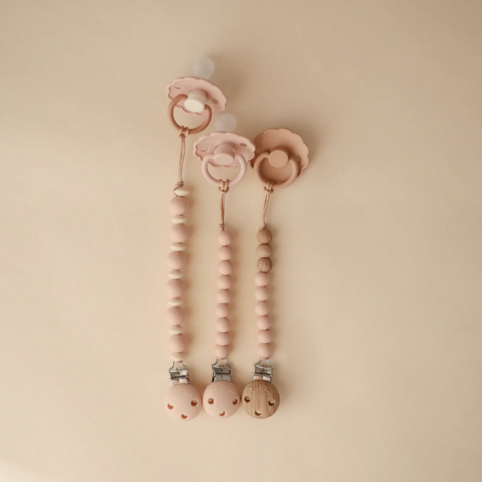 Silicone Pacifier Clip Hera-Blush