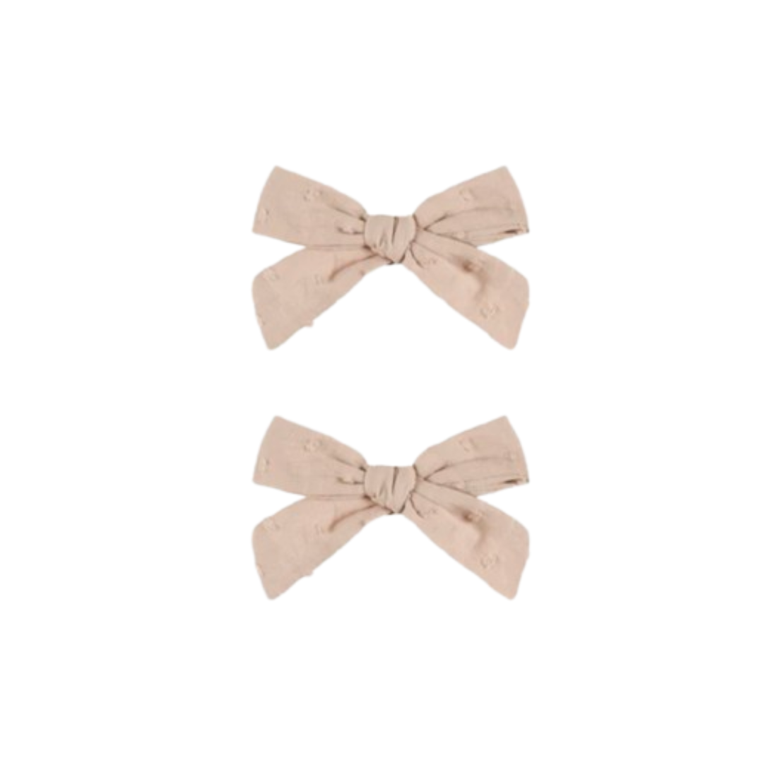 Bows, Set Of 2 || Blush – Green Dazzle Baby