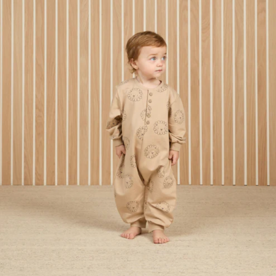 Relaxed Fleece Jumpsuit || Lions