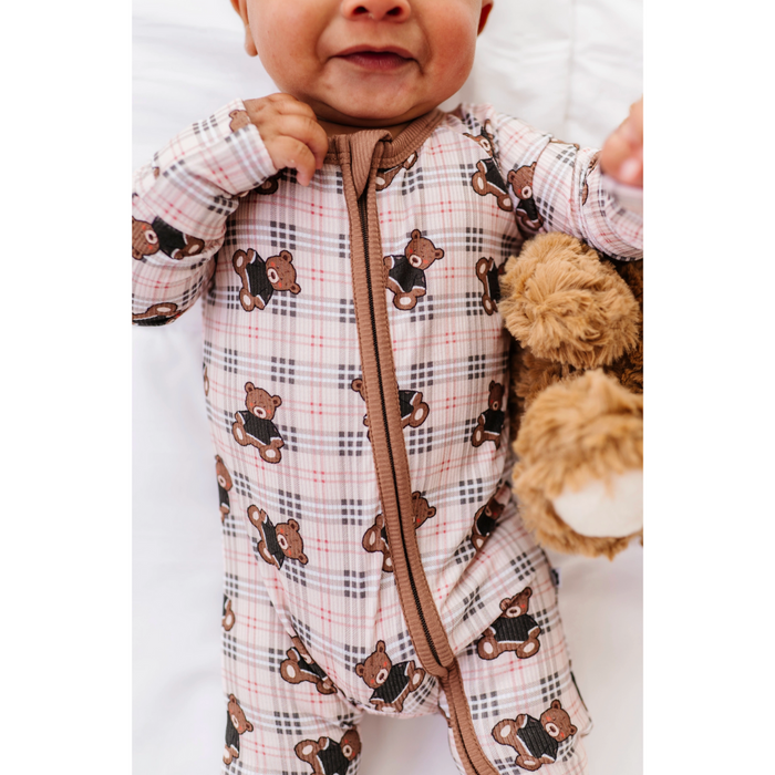 Beary Sweet Ribbed Convertible Footie