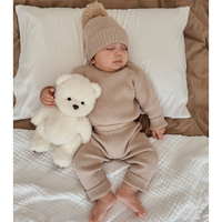 Baby Rib Bodysuit-Heather Beige