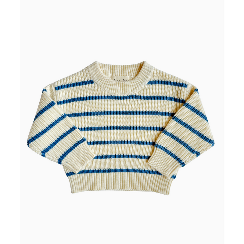 Chunky Knit Striped Sweater Cream