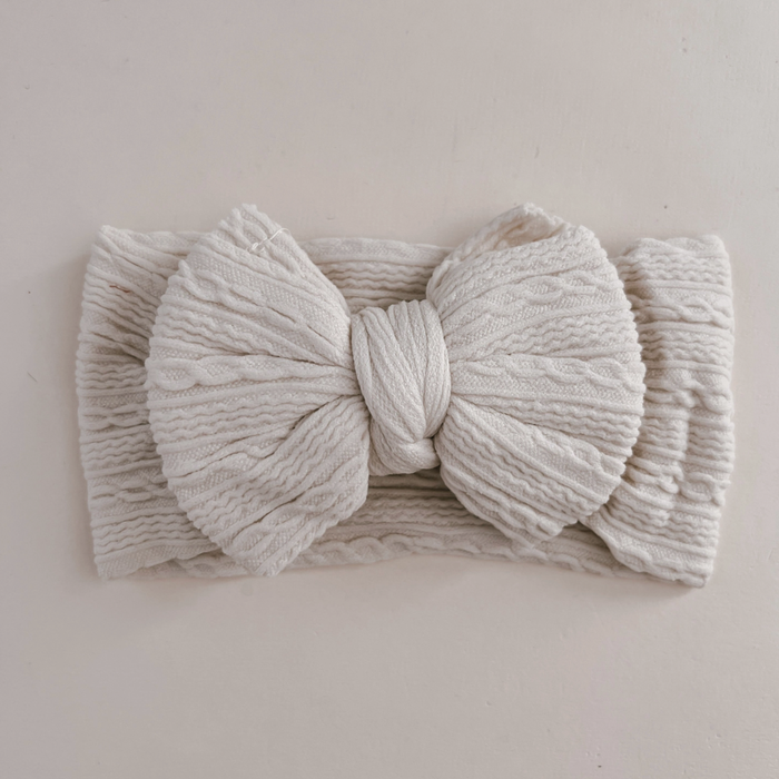 Luna + Luca Stretch Bow Headband - Cream