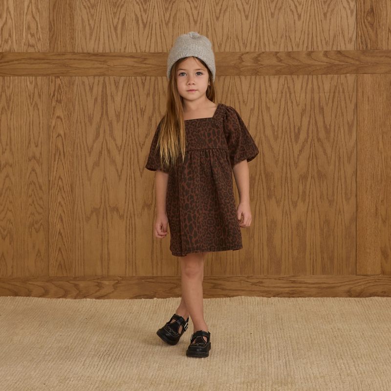 Gretta Babydoll Dress || Leopard