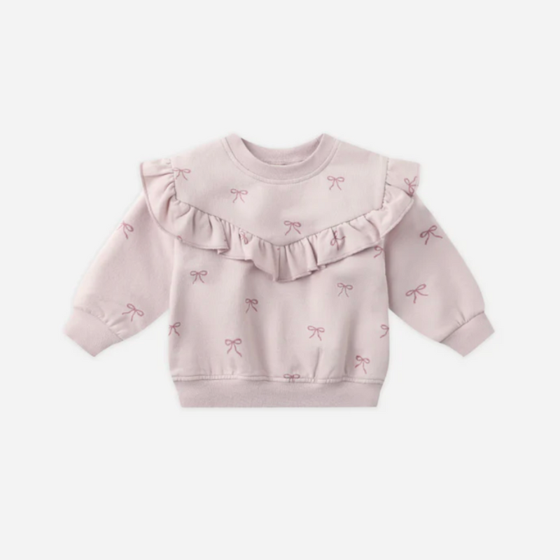 RUFFLE FLEECE SWEATSHIRT+SWEATPANTS || BOWS
