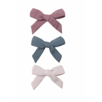 BOW W. CLIP, SET OF 3 || MULBERRY, OCEAN, LILAC