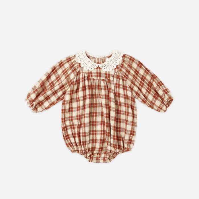 HEIDI ROMPER || RED PLAID