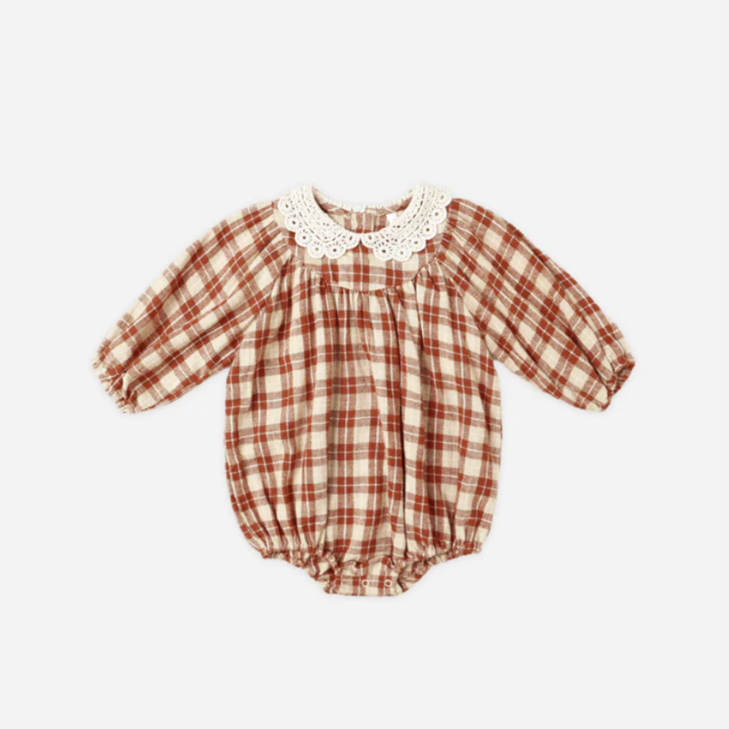 HEIDI ROMPER || RED PLAID