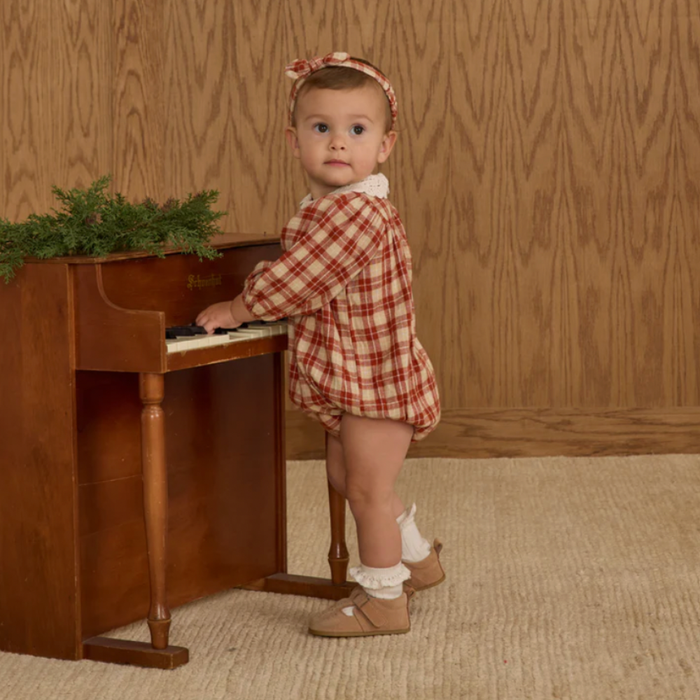 HEIDI ROMPER || RED PLAID