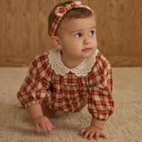 HEIDI ROMPER || RED PLAID