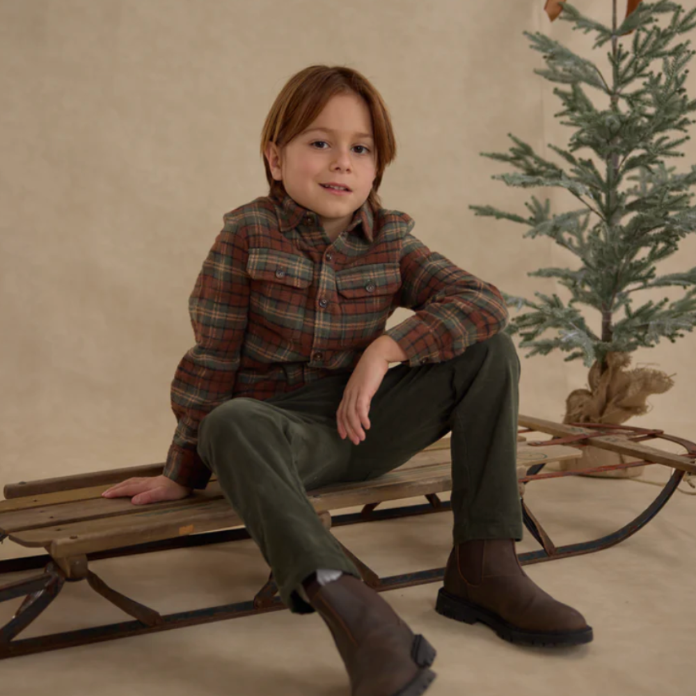POCKETED FLANNEL SHIRT || HOLIDAY PLAID