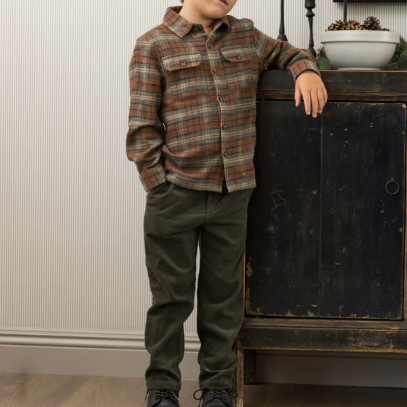 POCKETED FLANNEL SHIRT || HOLIDAY PLAID