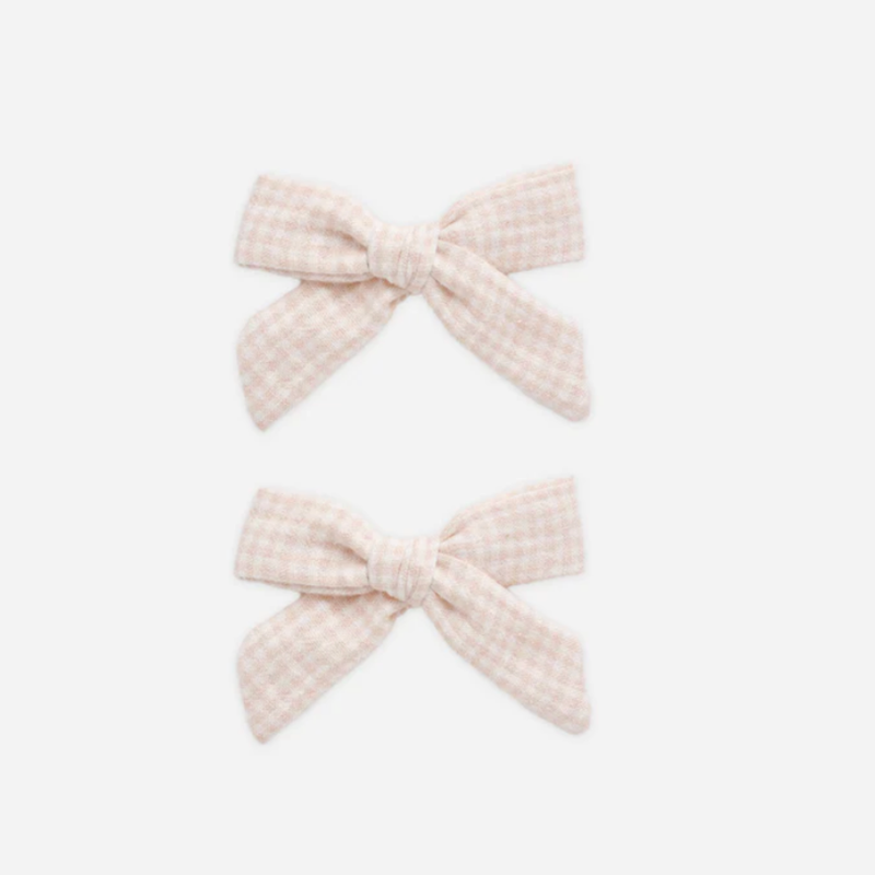 BOWS, SET OF 2 || PETAL GINGHAM