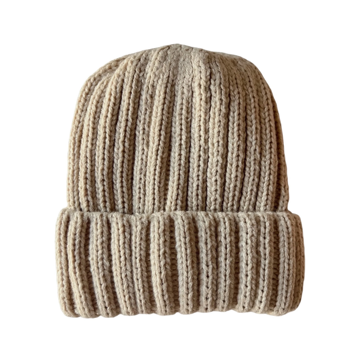 Chunky Knit Hat- Almond