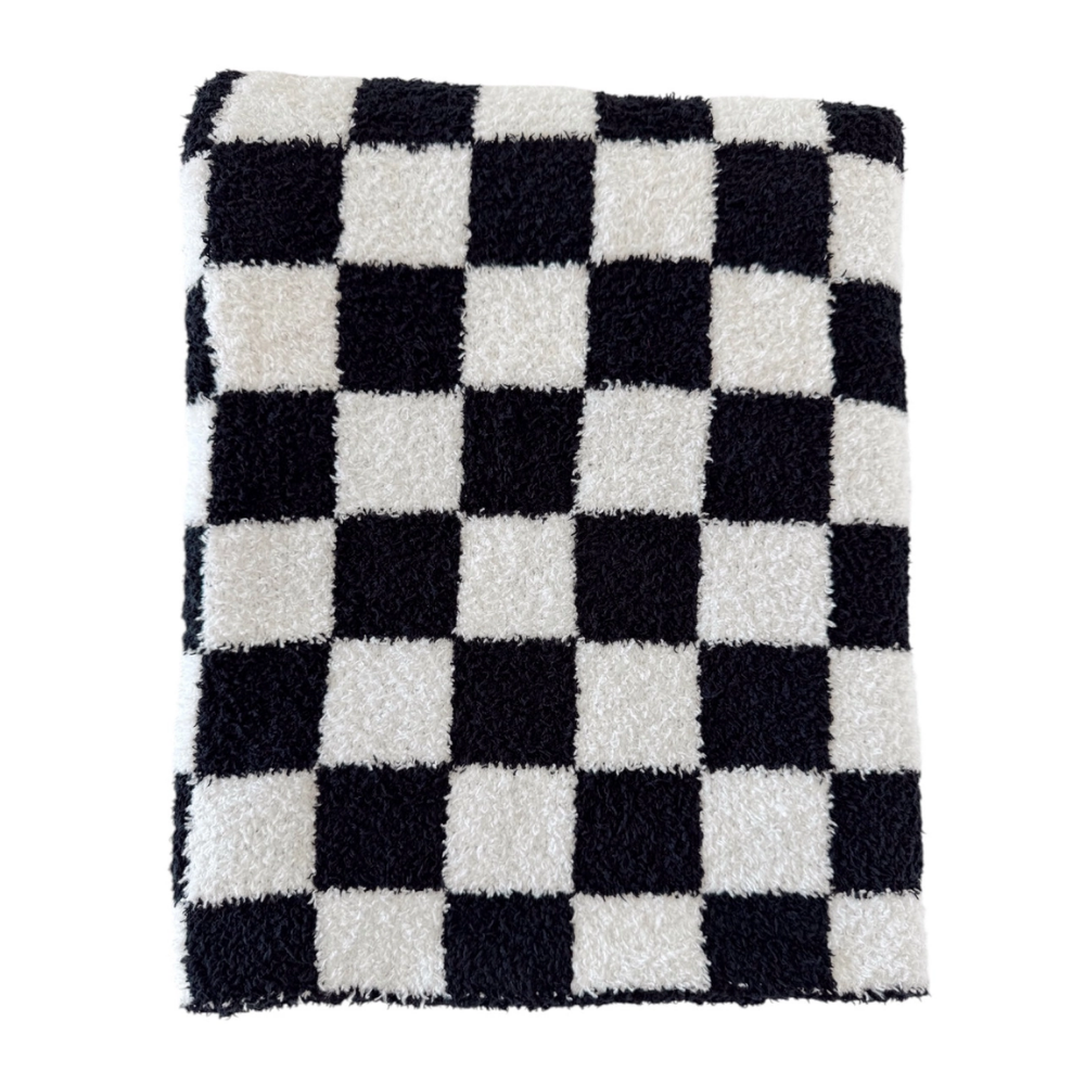 Phufy® Bliss Checkerboard Blanket- Black