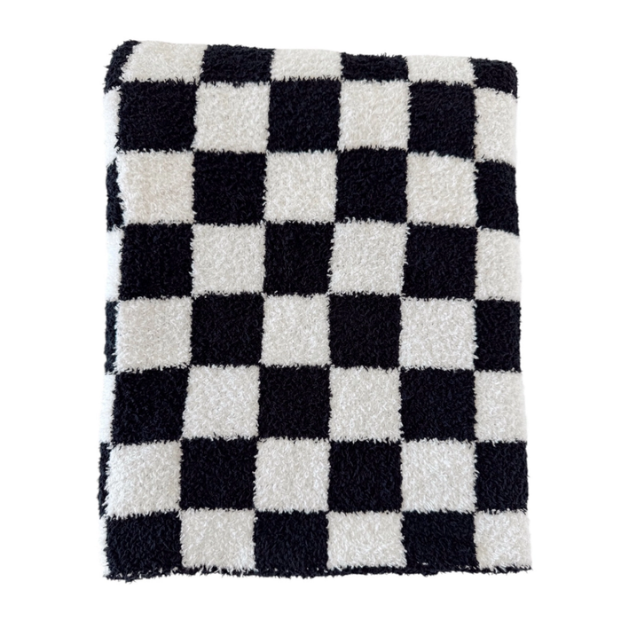 Phufy® Bliss Checkerboard Blanket- Black
