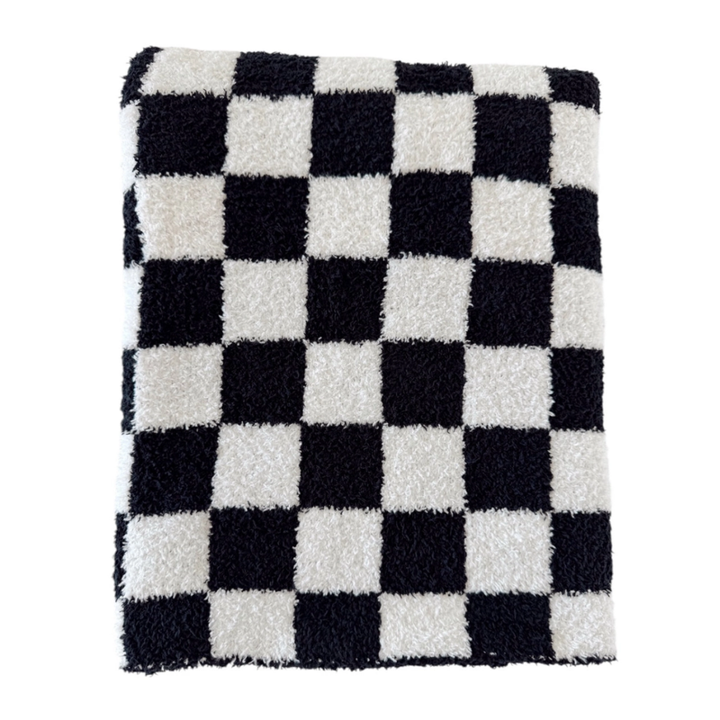 Phufy® Bliss Checkerboard Blanket- Black