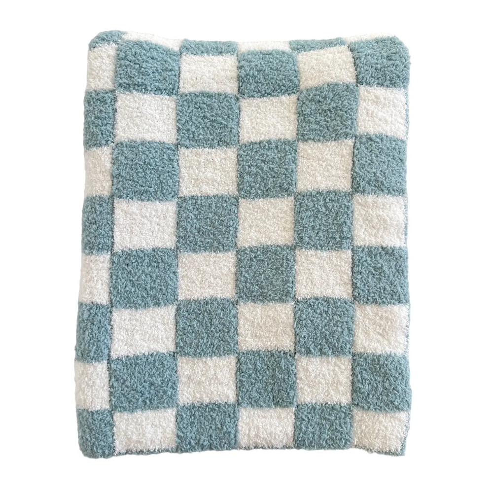 Phufy® Bliss Checkerboard Blanket, Powder
