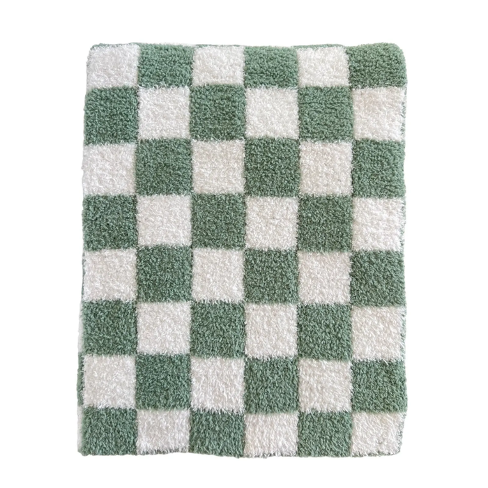 Phufy® Bliss Checkerboard Blanket- Sage