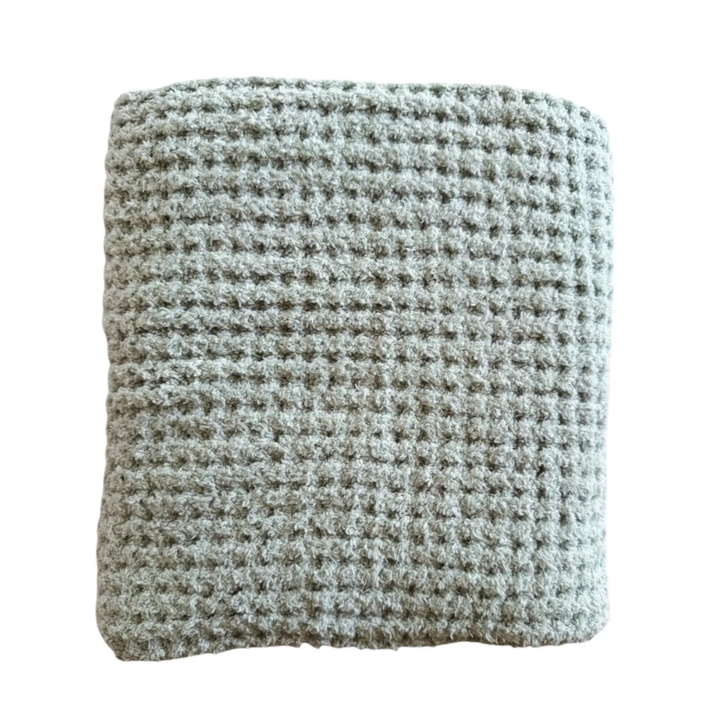 Phufy® Bliss Waffle Blanket- Mist Green