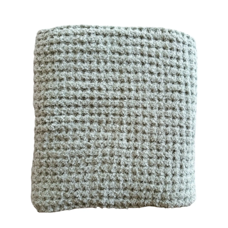 Phufy® Bliss Waffle Blanket- Mist Green