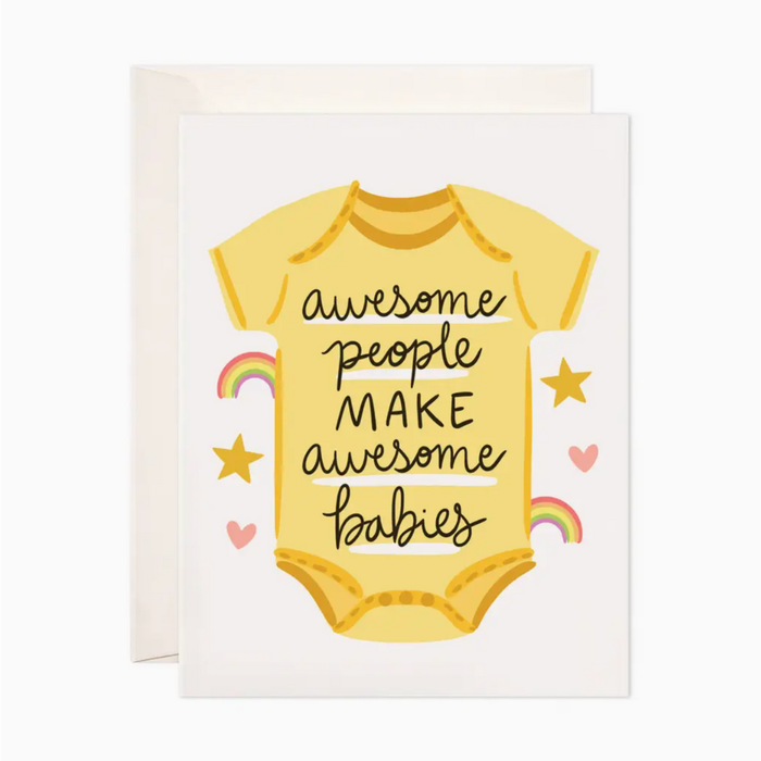 Awesome Babies Greeting Card - New Baby Card