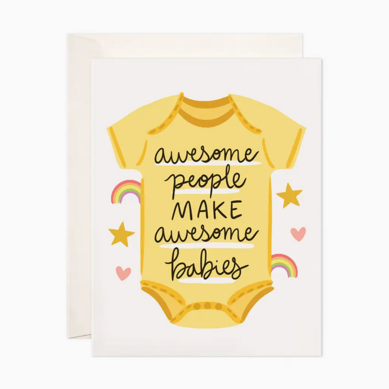 Awesome Babies Greeting Card - New Baby Card