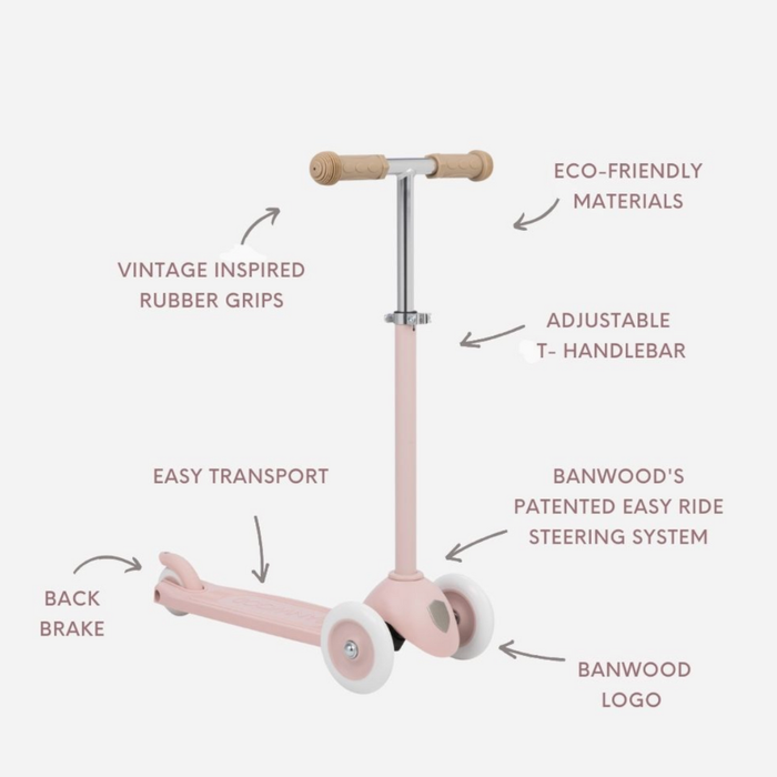 Banwood Eco Scooter - Faded Pink