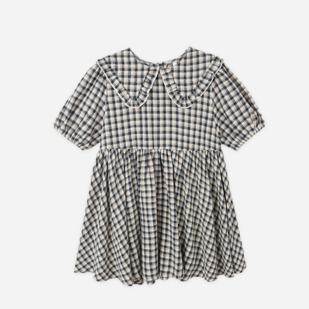 Camille Dress || Navy Check