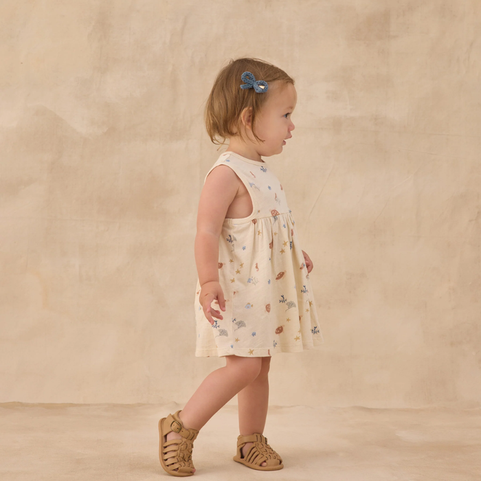 Crochet Bow Clip Marine