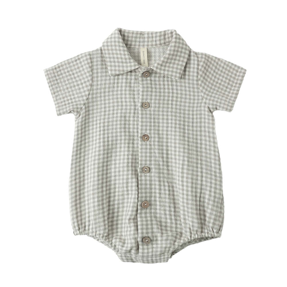 MATTEO ROMPER SAGE GINGHAM