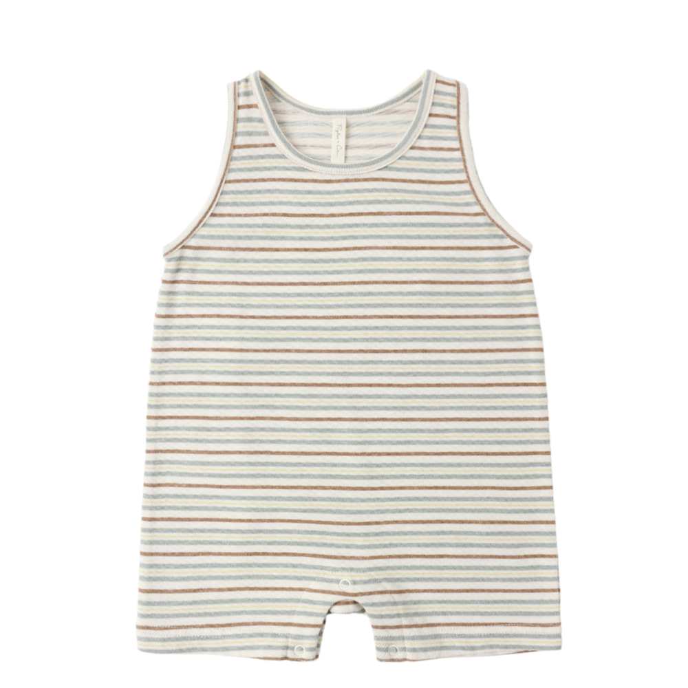 SLEEVELESS ONE-PIECE VINTAGE STRIPE