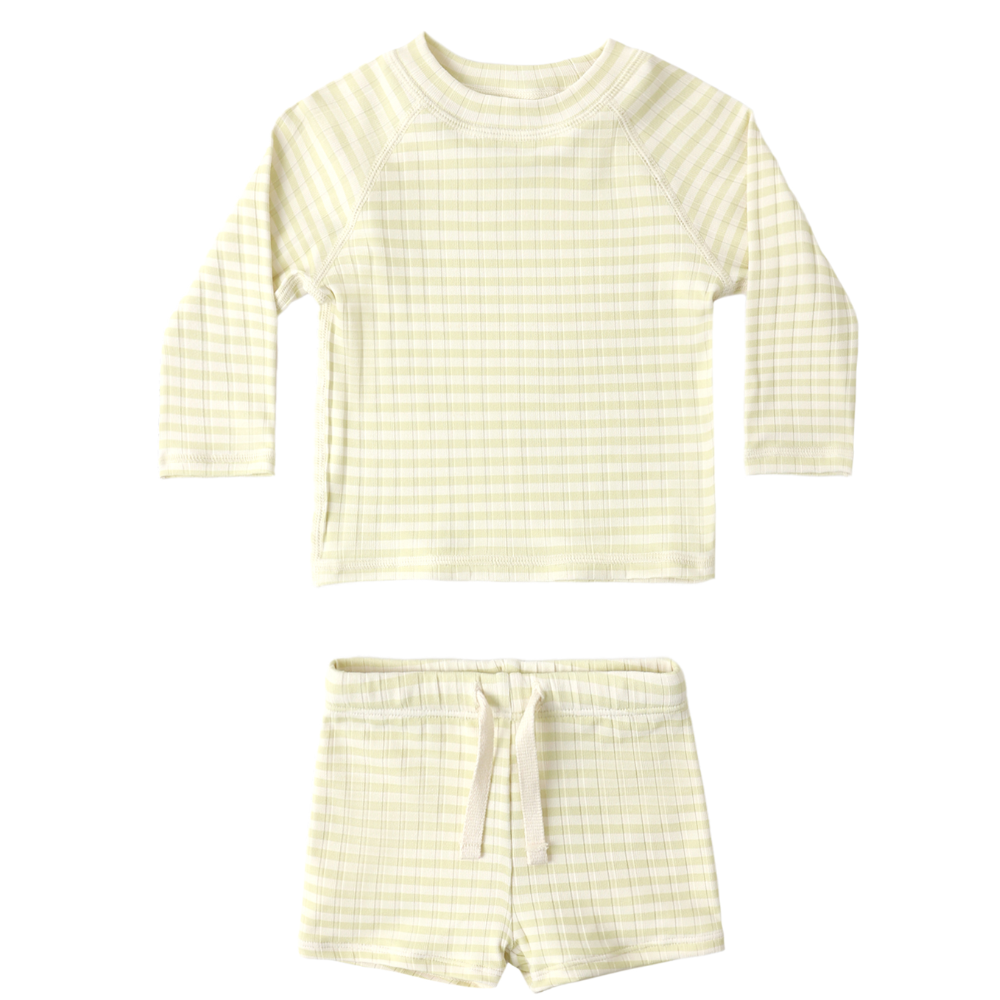 BOYS RASHGUARD SET CITRON STRIPE