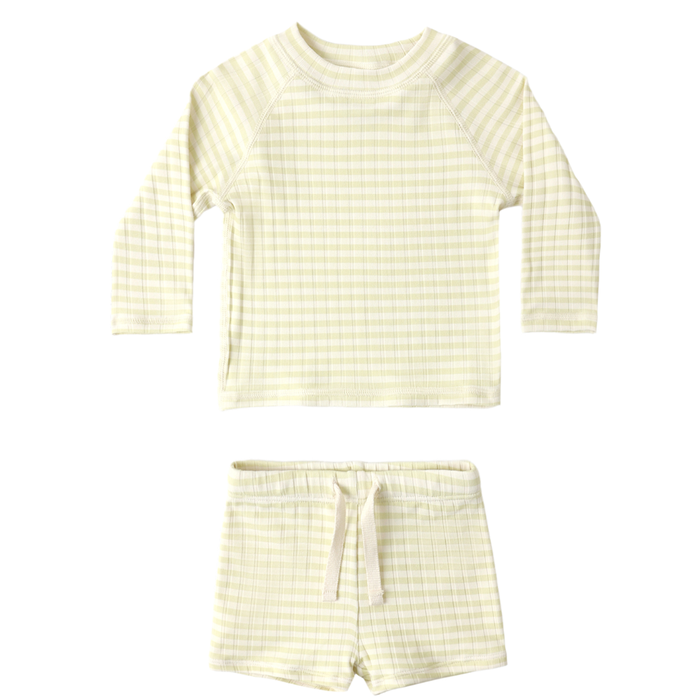 BOYS RASHGUARD SET CITRON STRIPE